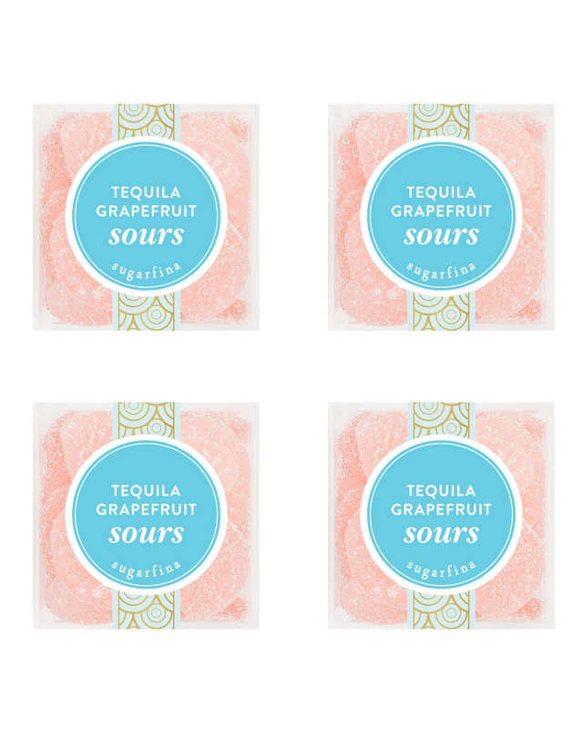 Tequila Grapefruit Sours, Small Cube 4-piece Candy Set